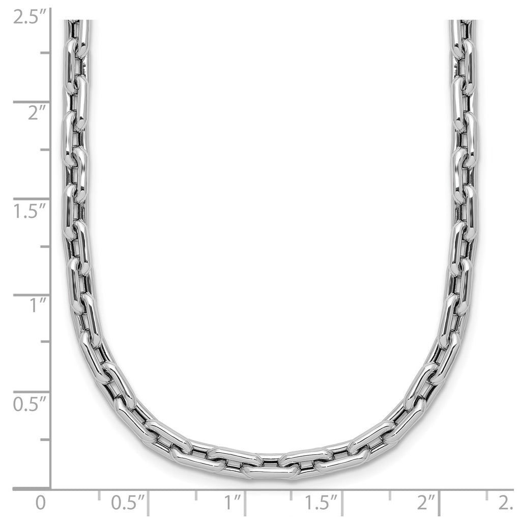 14K White Gold Polished Fancy Link Necklace