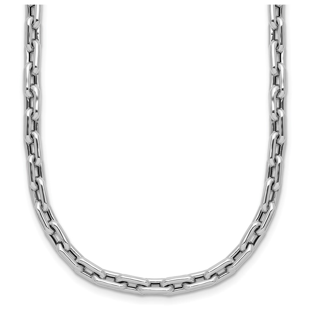 14K White Gold Polished Fancy Link Necklace