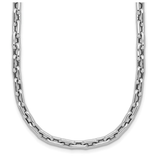 14K White Gold Polished Fancy Link Necklace