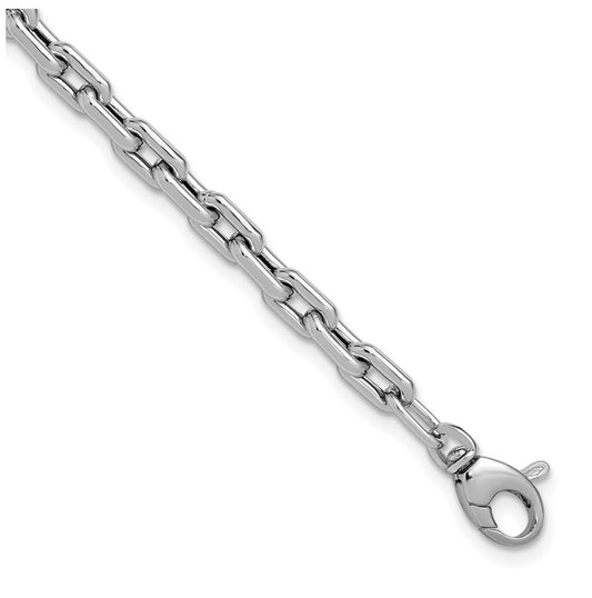 14K White Gold Polished Fancy Link Bracelet