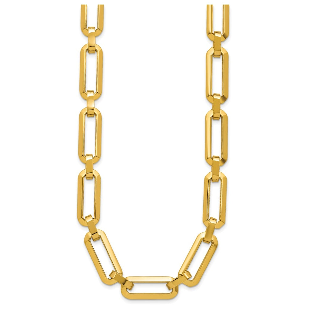 14k Yellow Gold Polished Fancy Link Necklace