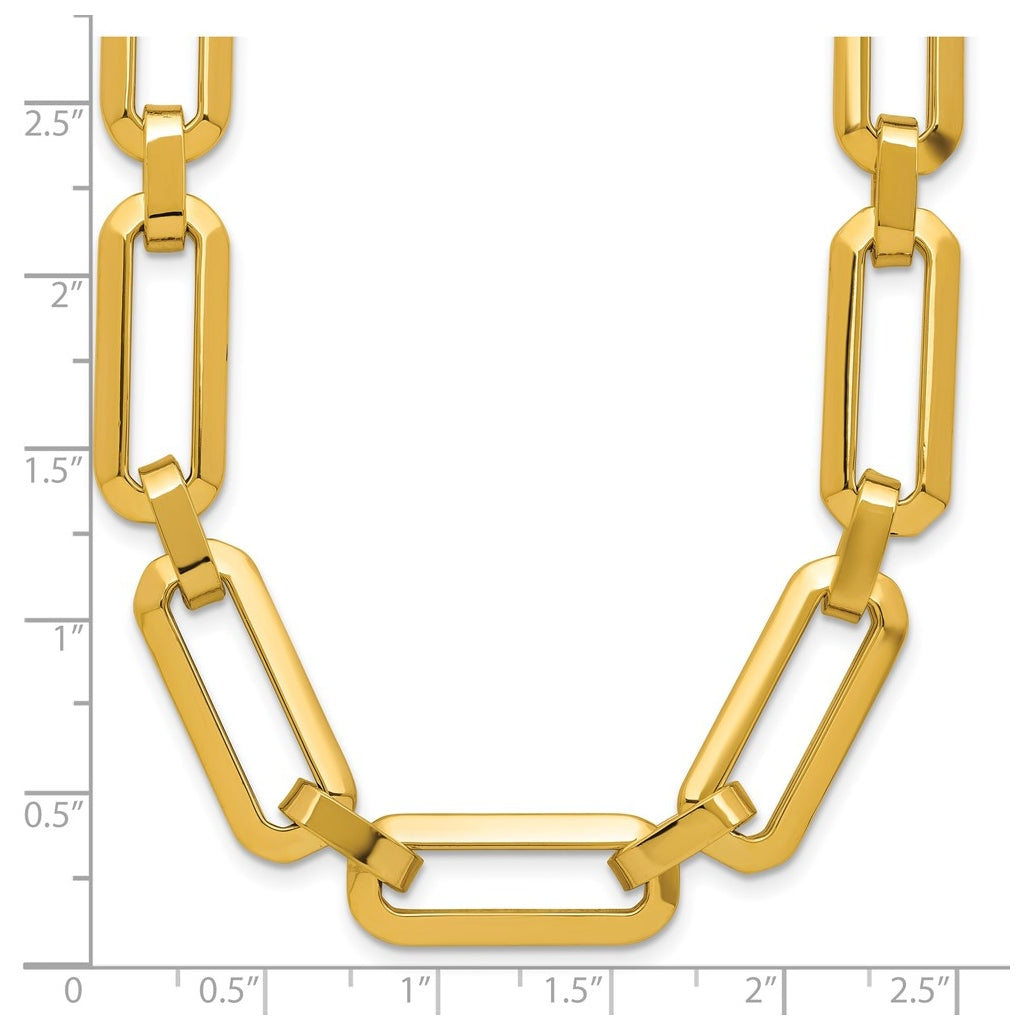14k Yellow Gold Polished Fancy Link Necklace