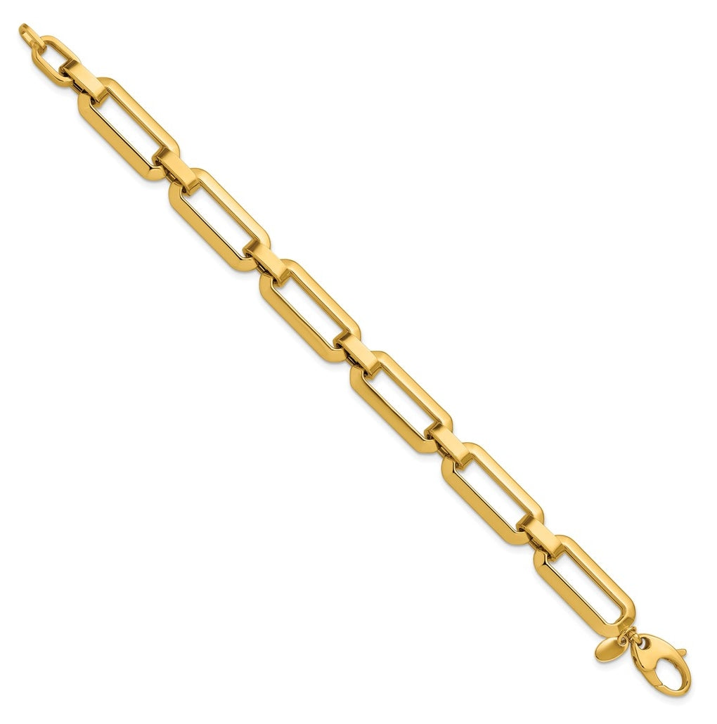 14k Yellow Gold Polished Fancy Link Bracelet