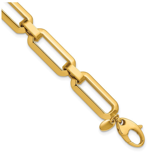 14k Yellow Gold Polished Fancy Link Bracelet
