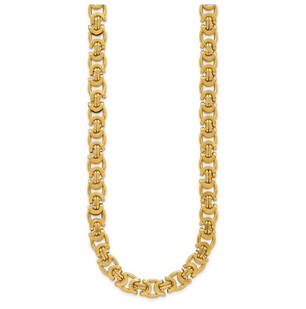 14k Yellow Gold Polished Fancy Link Necklace