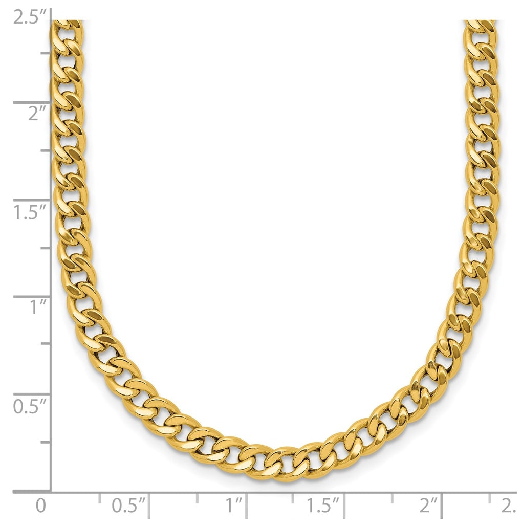 14k Yellow Gold Polished Fancy Link Necklace