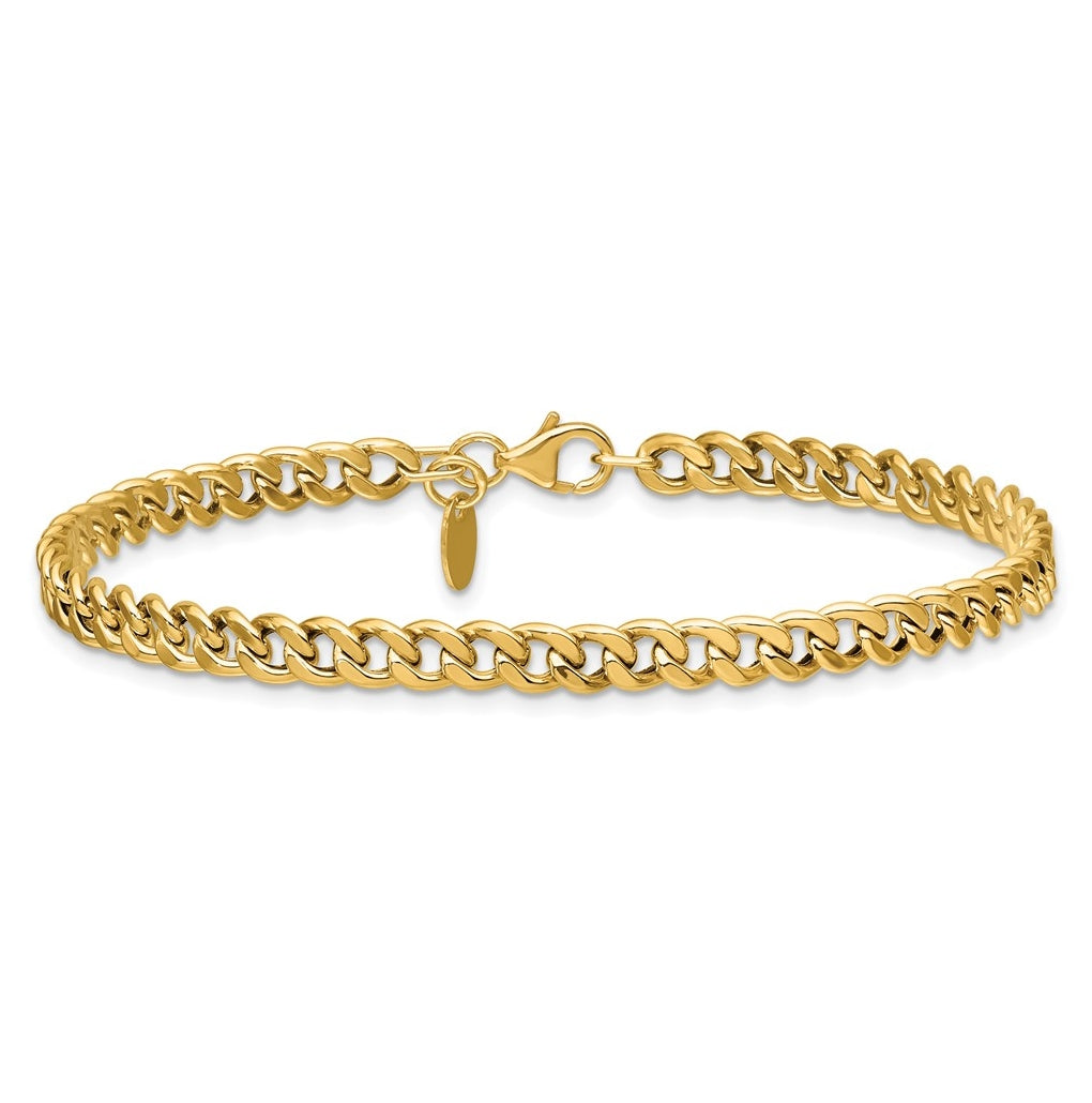 14k Yellow Gold Polished Fancy Link Bracelet