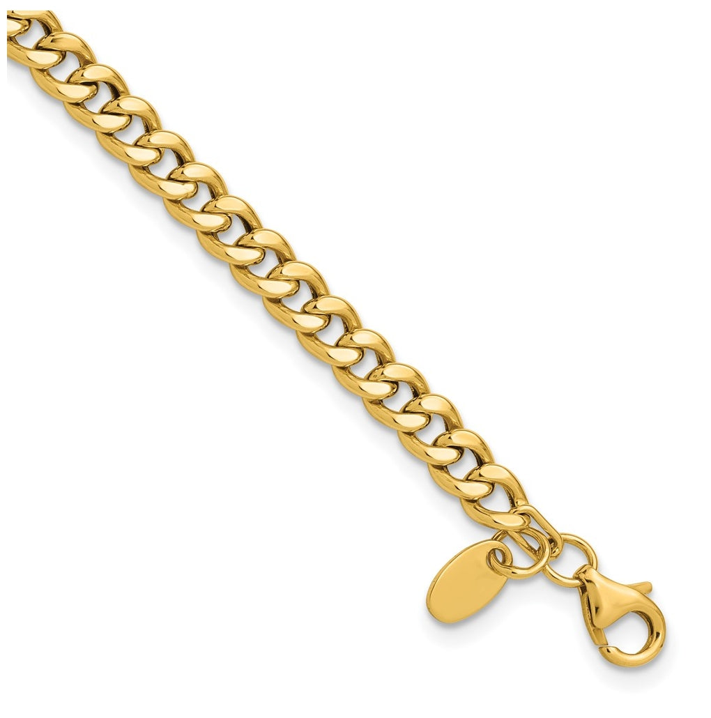 14k Yellow Gold Polished Fancy Link Bracelet
