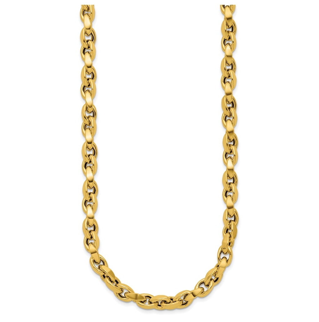 14k Yellow Gold Polished Fancy Link Necklace