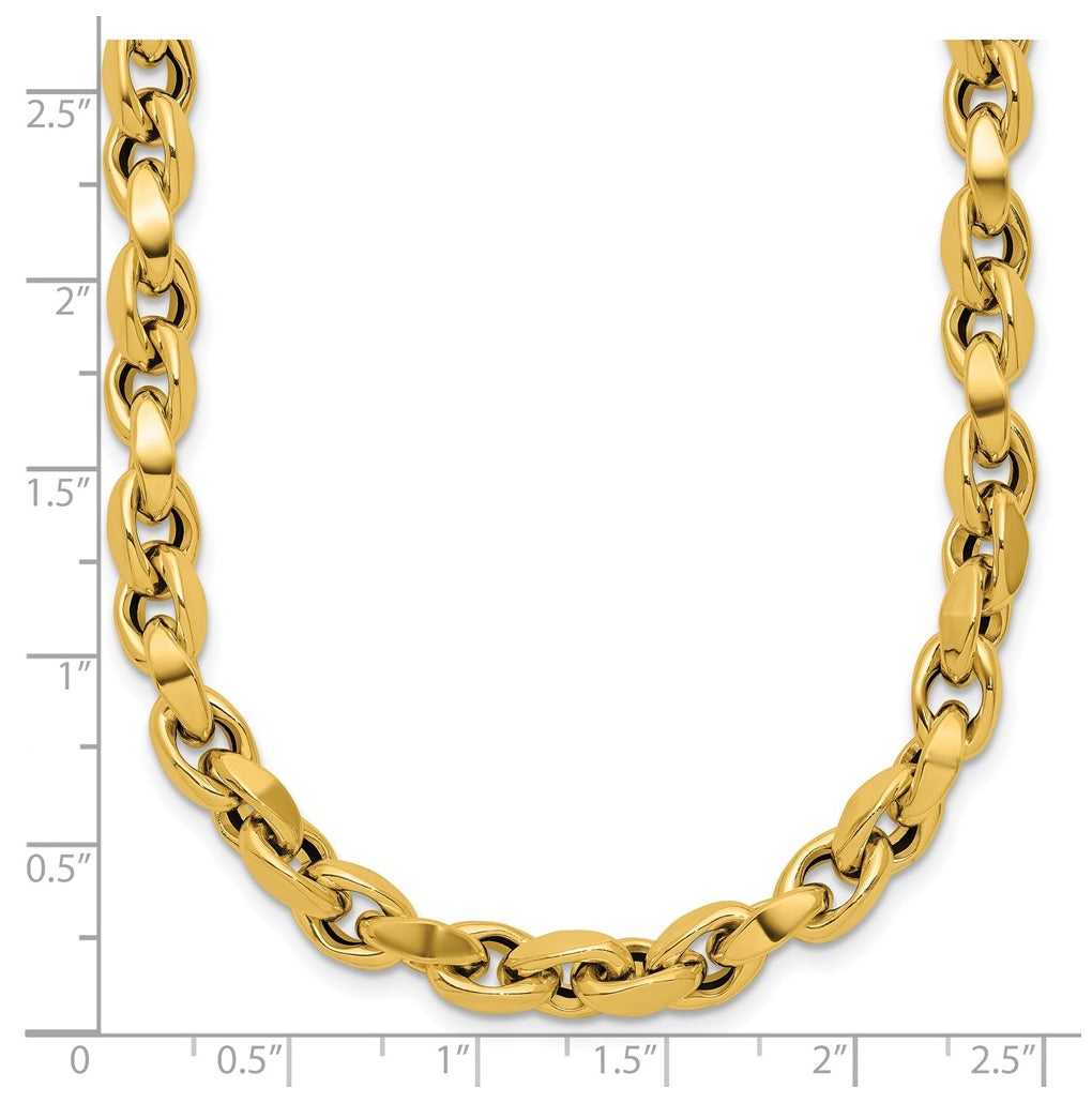 14k Yellow Gold Polished Fancy Link Necklace