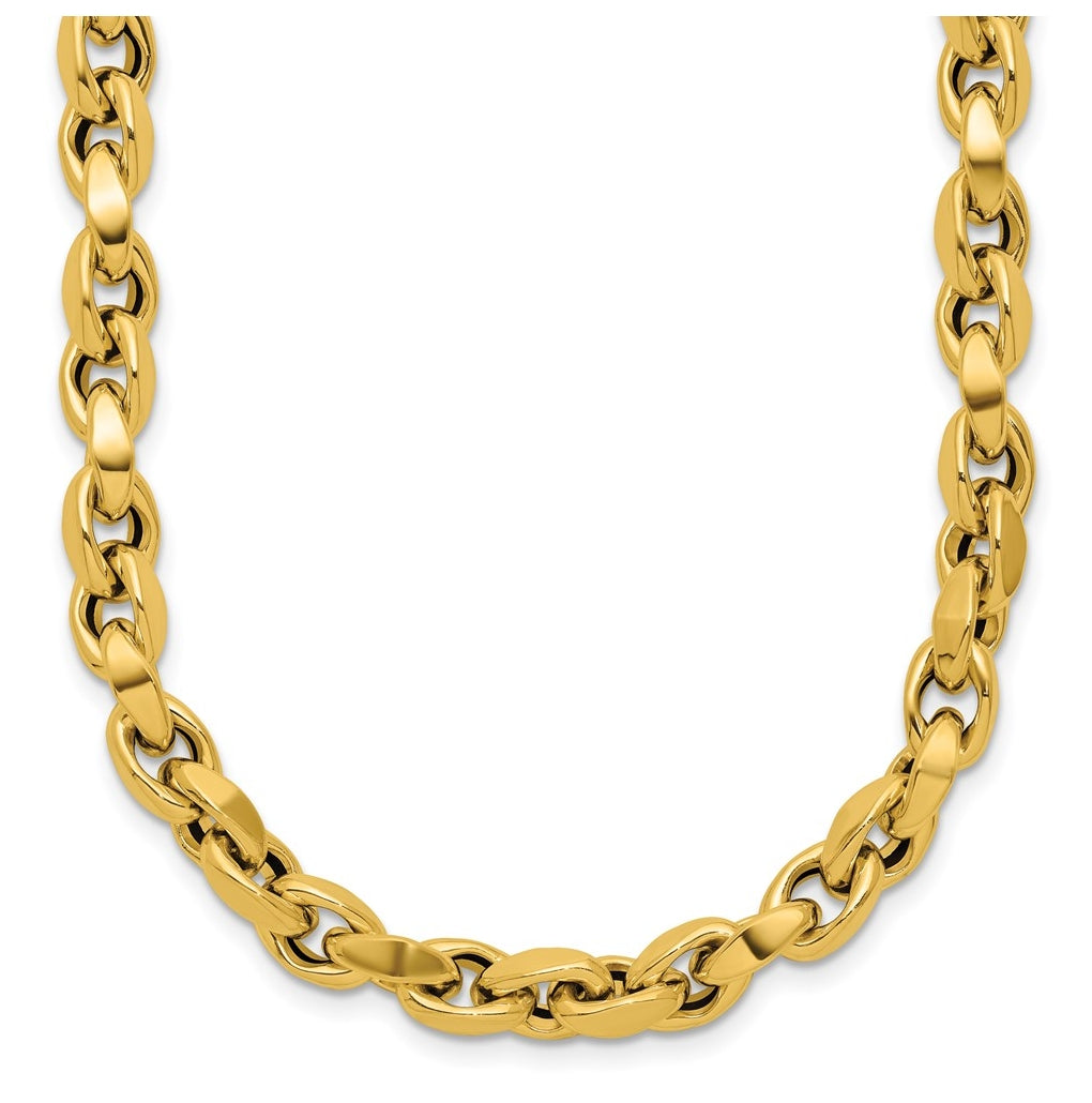 14k Yellow Gold Polished Fancy Link Necklace