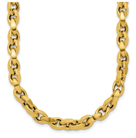 14k Yellow Gold Polished Fancy Link Necklace