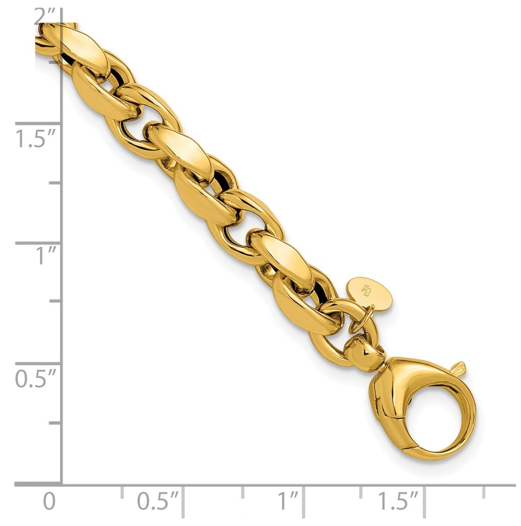 14k Yellow Gold Polished Fancy Link Bracelet