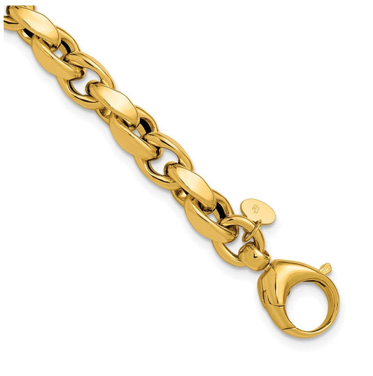 14k Yellow Gold Polished Fancy Link Bracelet