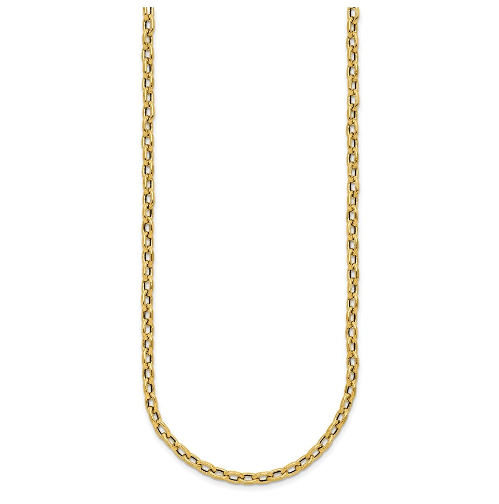 14k Yellow Gold Polished Fancy Link Necklace