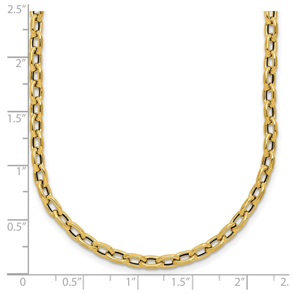 14k Yellow Gold Polished Fancy Link Necklace