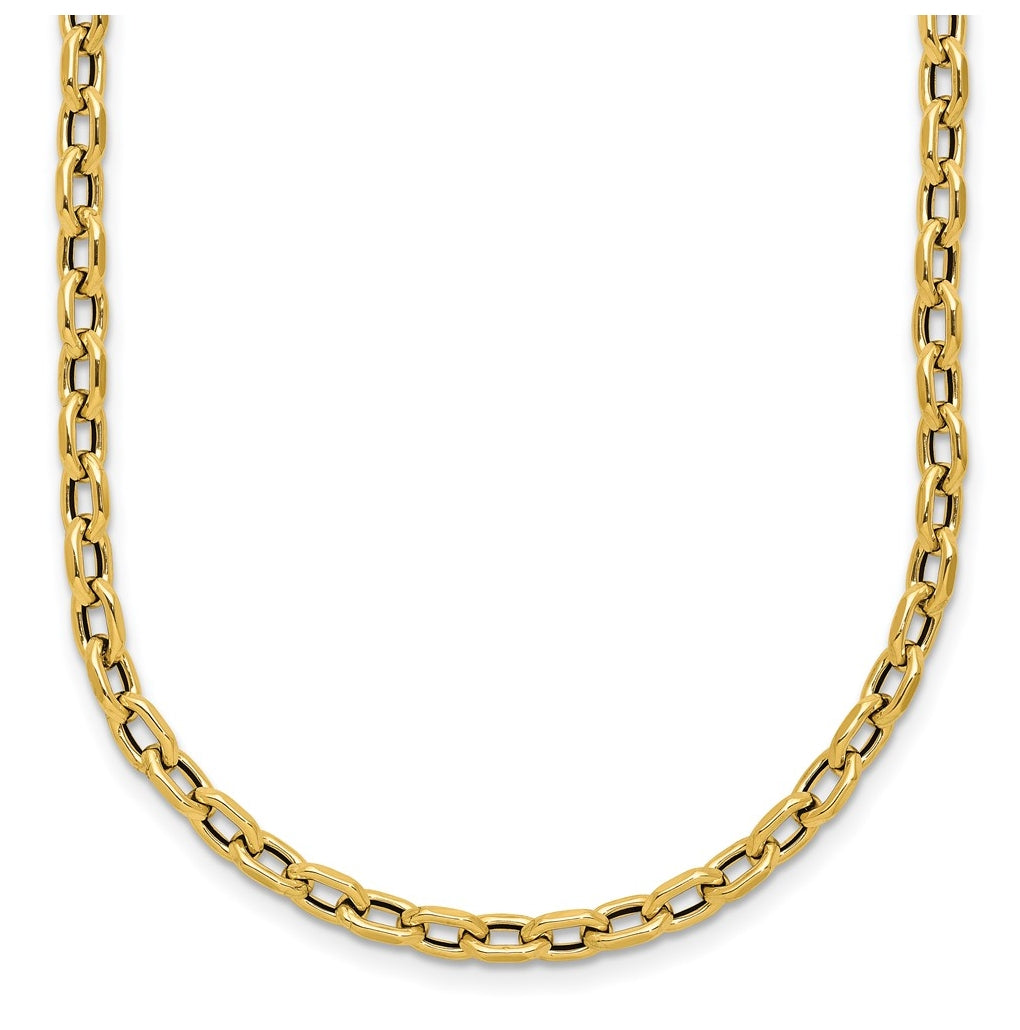 14k Yellow Gold Polished Fancy Link Necklace