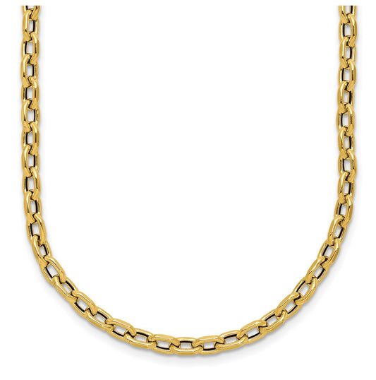 14k Yellow Gold Polished Fancy Link Necklace