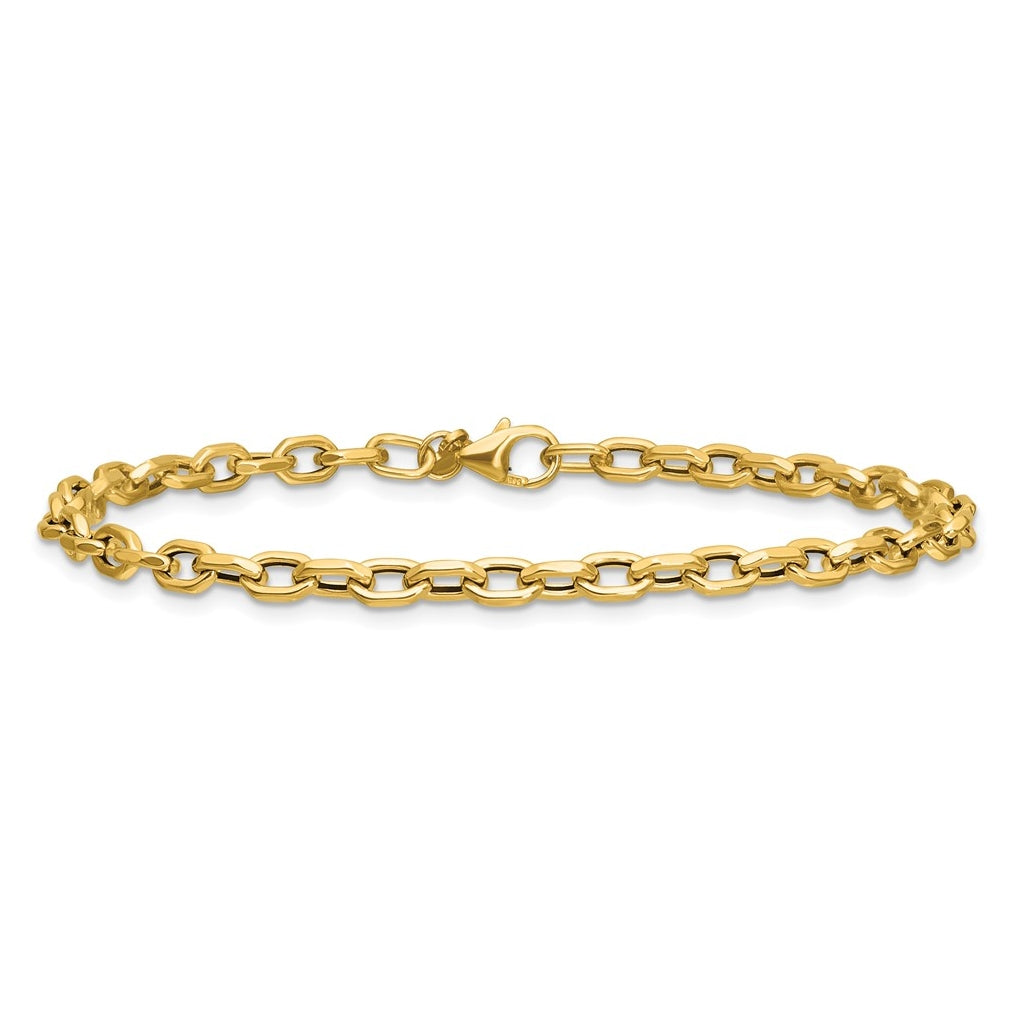 14k Yellow Gold Polished Fancy Link Bracelet