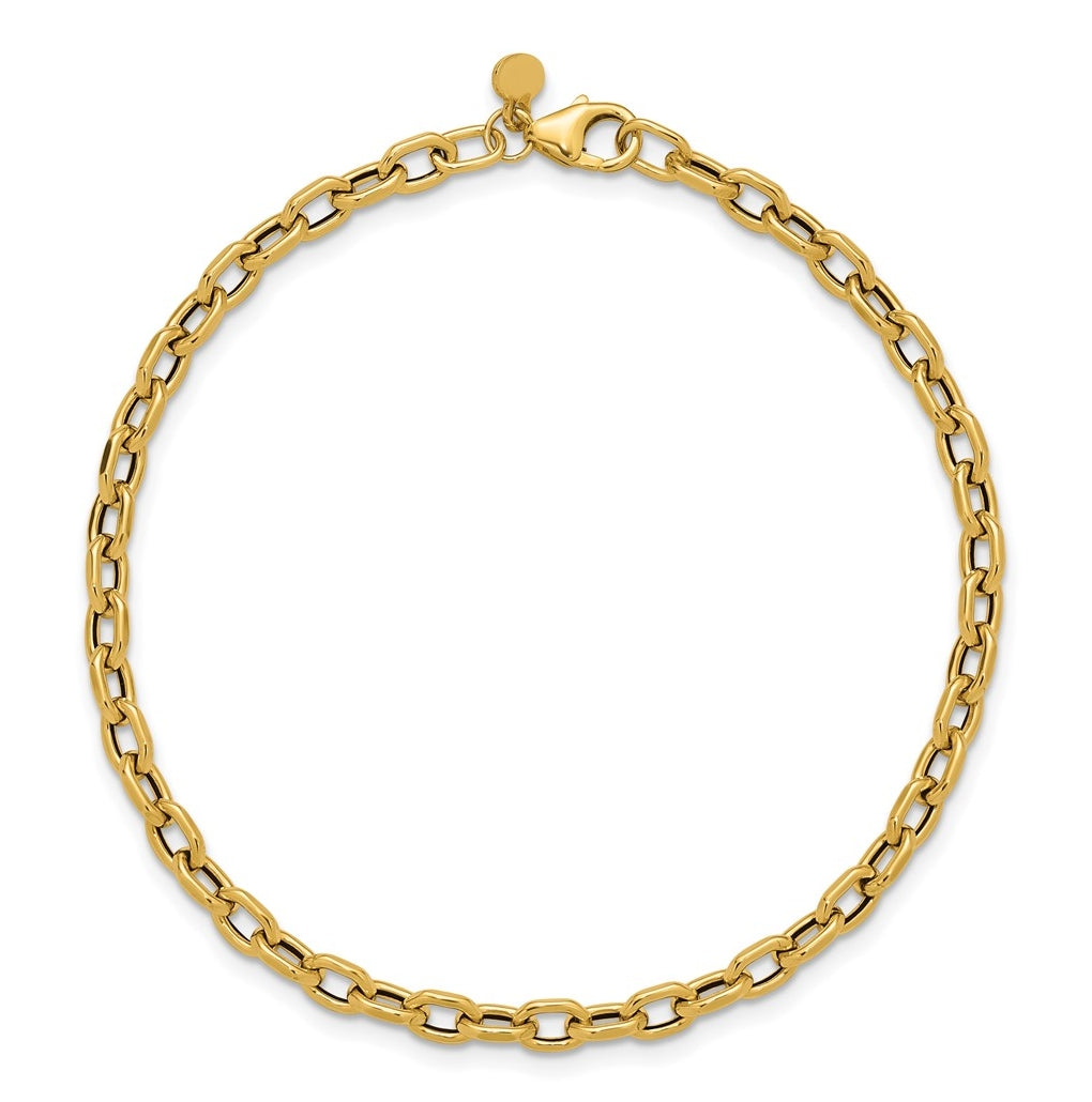 14k Yellow Gold Polished Fancy Link Bracelet