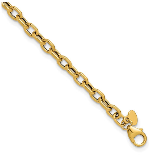 14k Yellow Gold Polished Fancy Link Bracelet