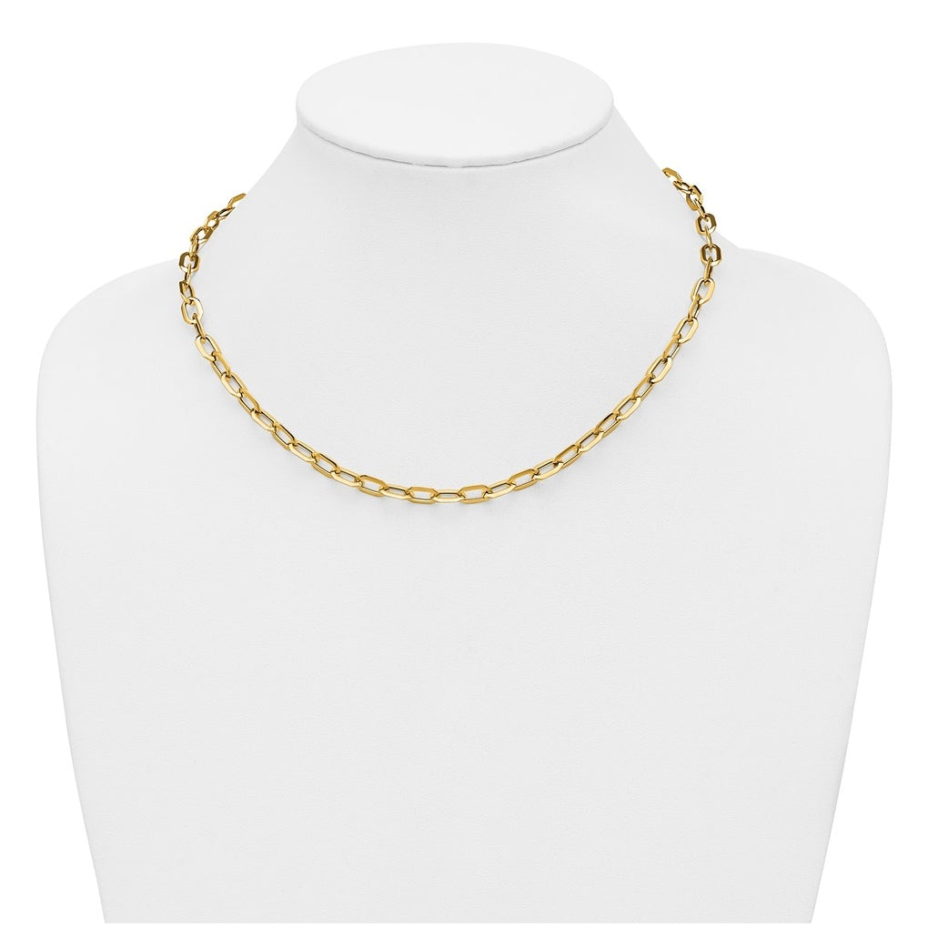 14k Yellow Gold Polished Fancy Link Necklace
