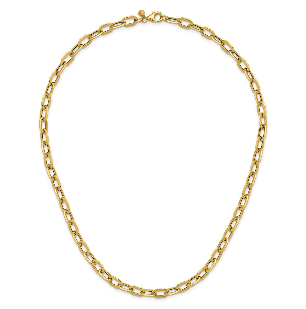 14k Yellow Gold Polished Fancy Link Necklace
