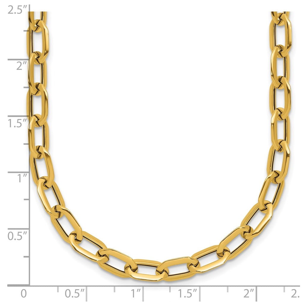 14k Yellow Gold Polished Fancy Link Necklace