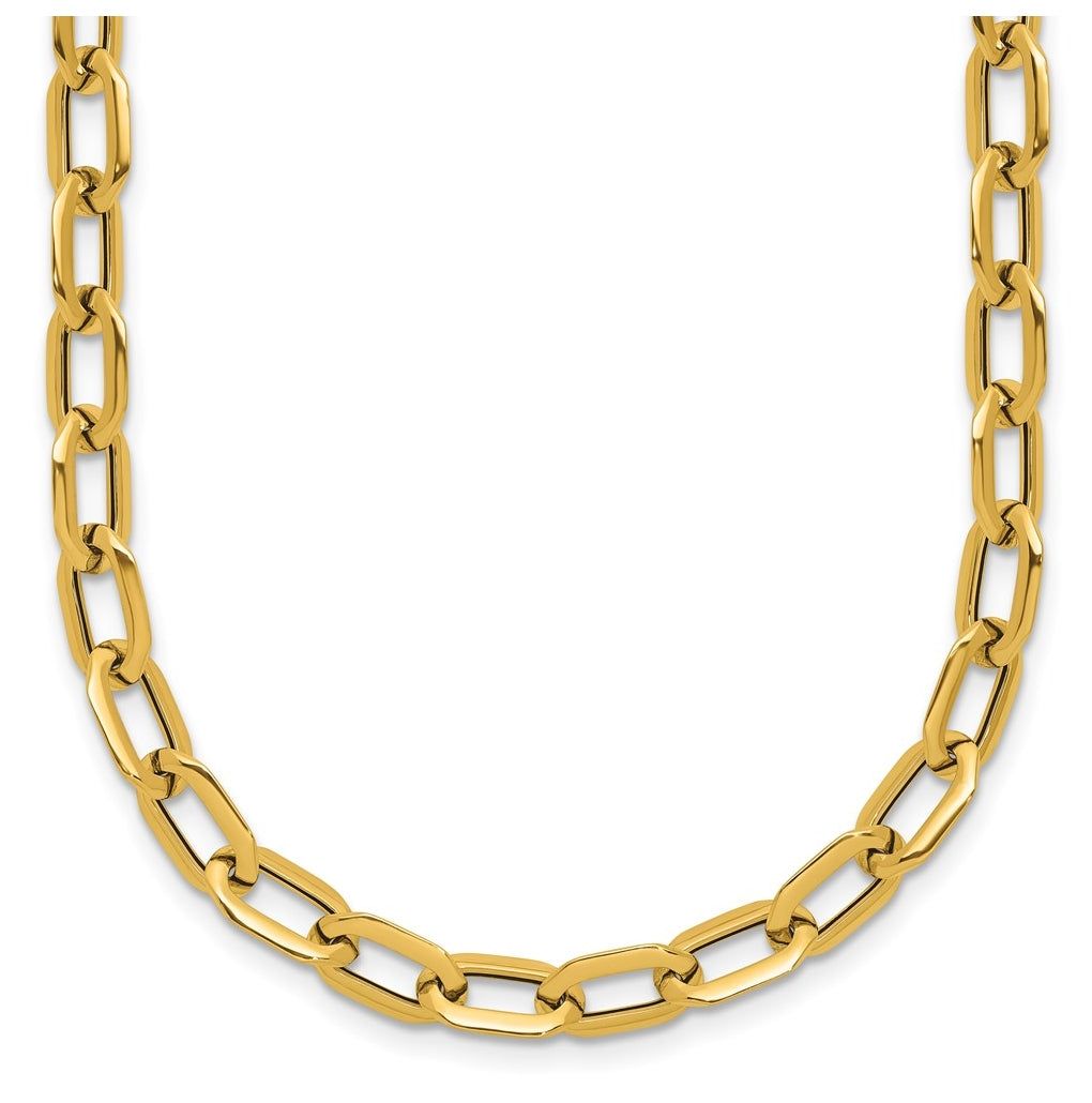 14k Yellow Gold Polished Fancy Link Necklace