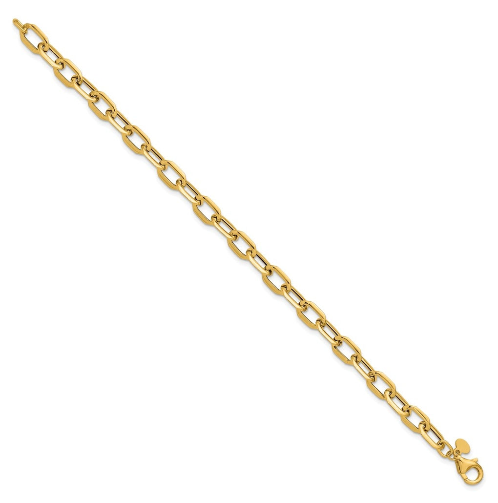 14k Yellow Gold Polished Fancy Link Bracelet
