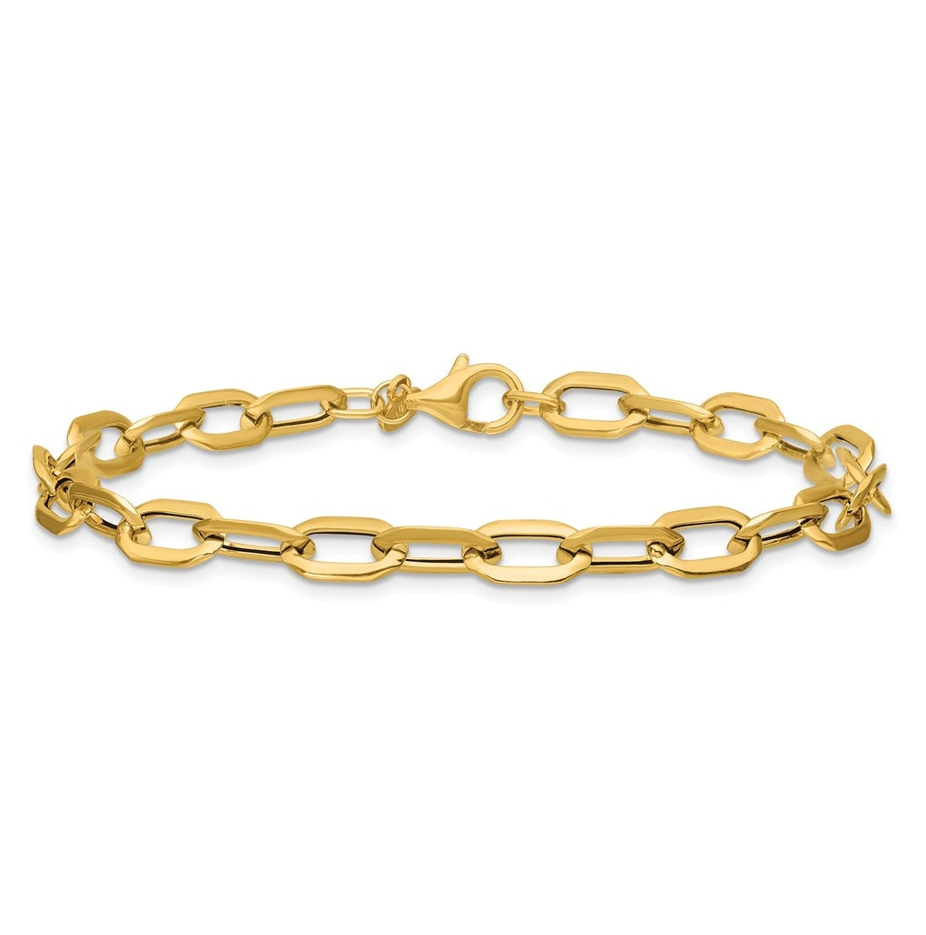 14k Yellow Gold Polished Fancy Link Bracelet