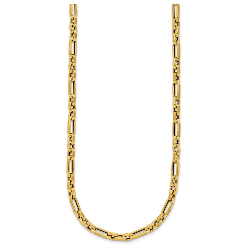 14k Yellow Gold Polished Fancy Link Necklace