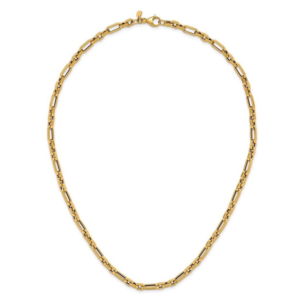 14k Yellow Gold Polished Fancy Link Necklace