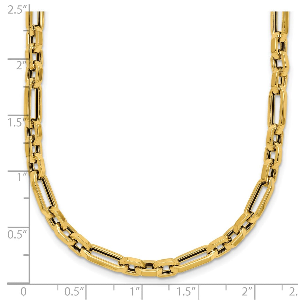 14k Yellow Gold Polished Fancy Link Necklace