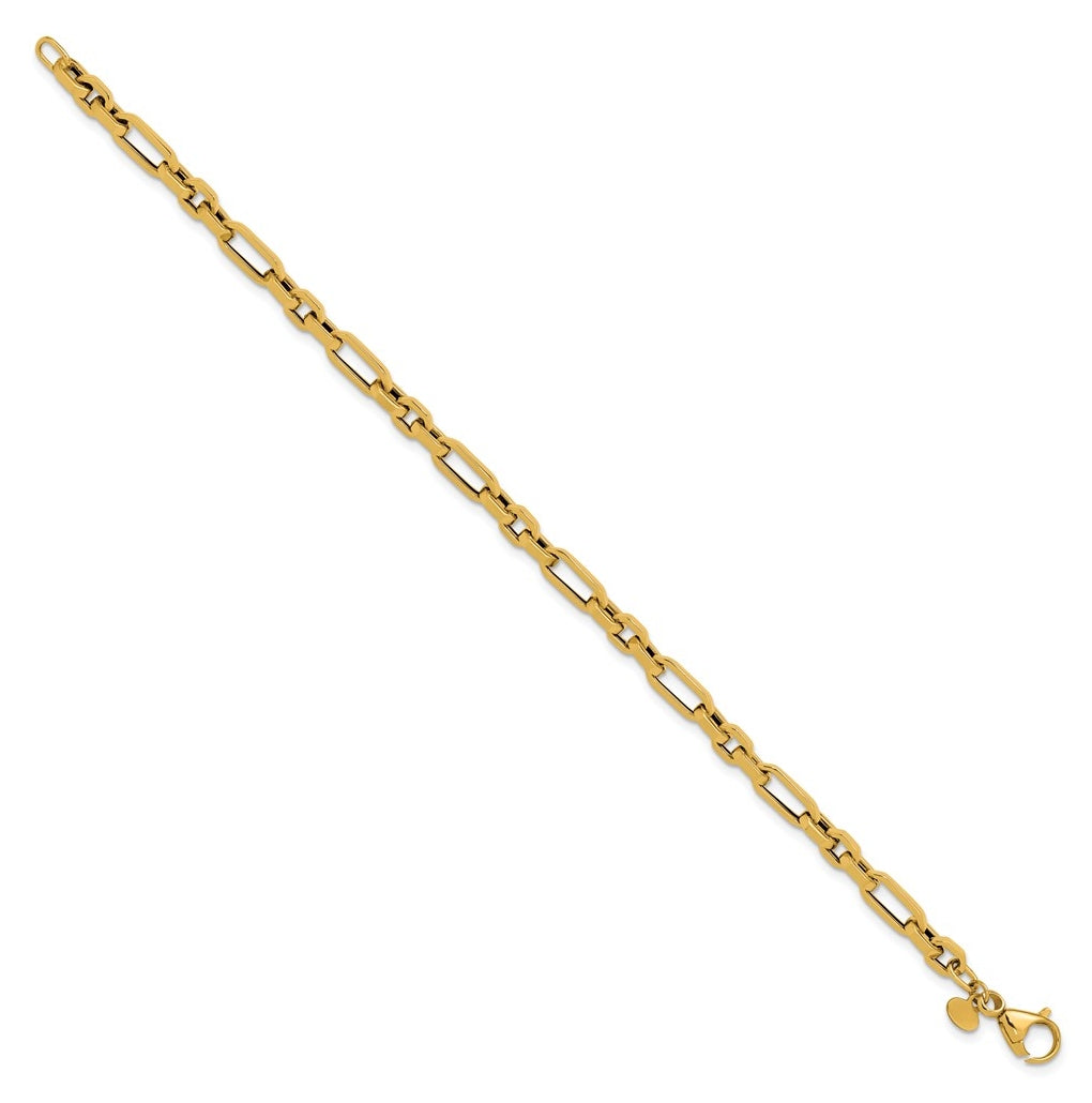 14k Yellow Gold Polished Fancy Link Bracelet