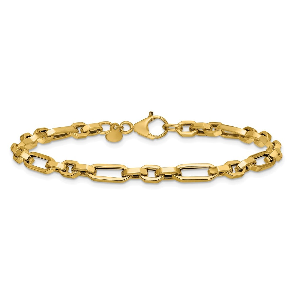 14k Yellow Gold Polished Fancy Link Bracelet