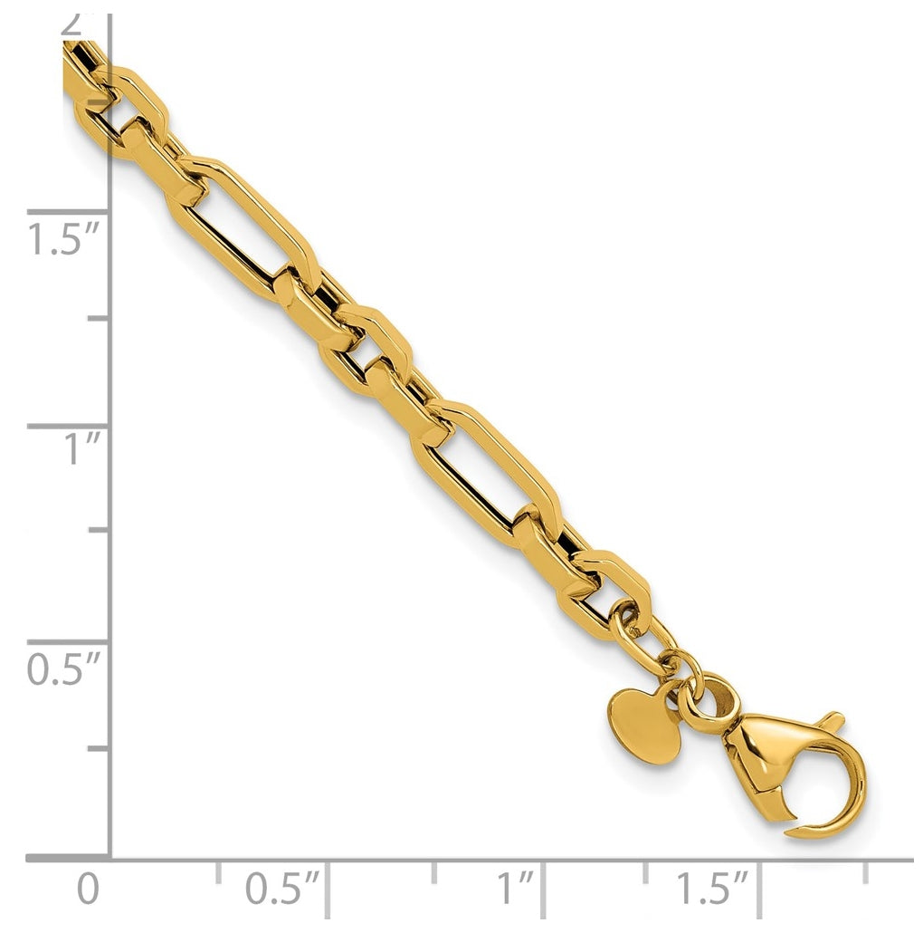 14k Yellow Gold Polished Fancy Link Bracelet