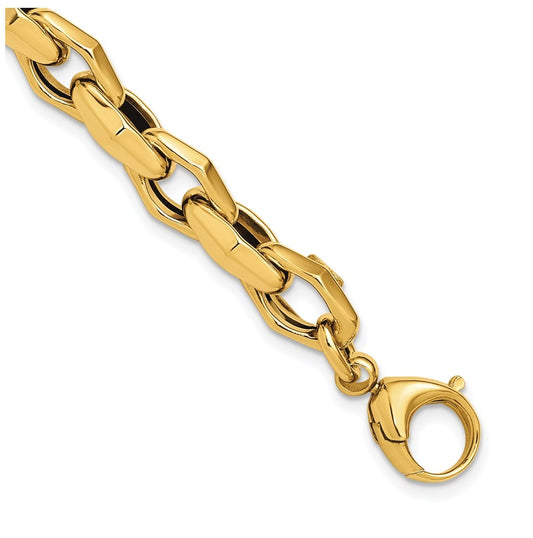 14k Yellow Gold Polished Fancy Link Bracelet