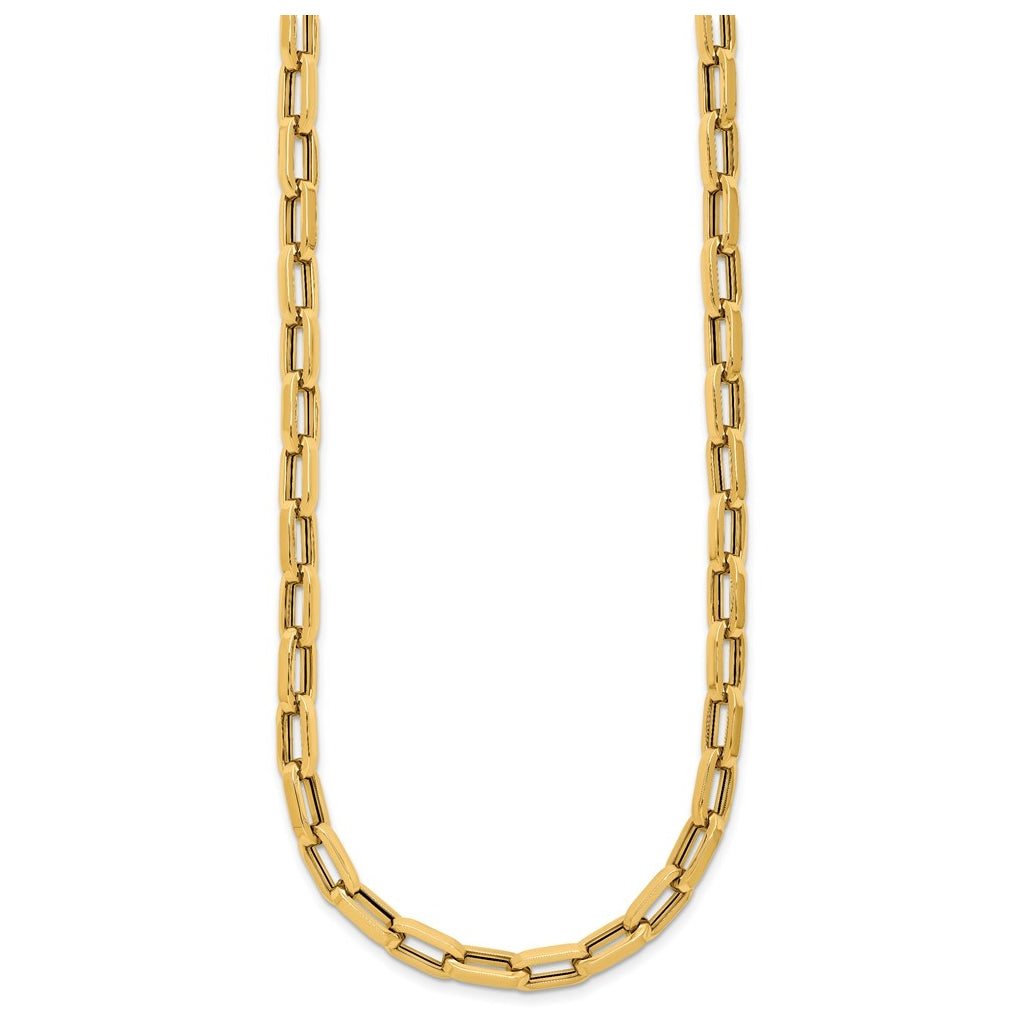 14k Yellow Gold Polished Fancy Line Necklace