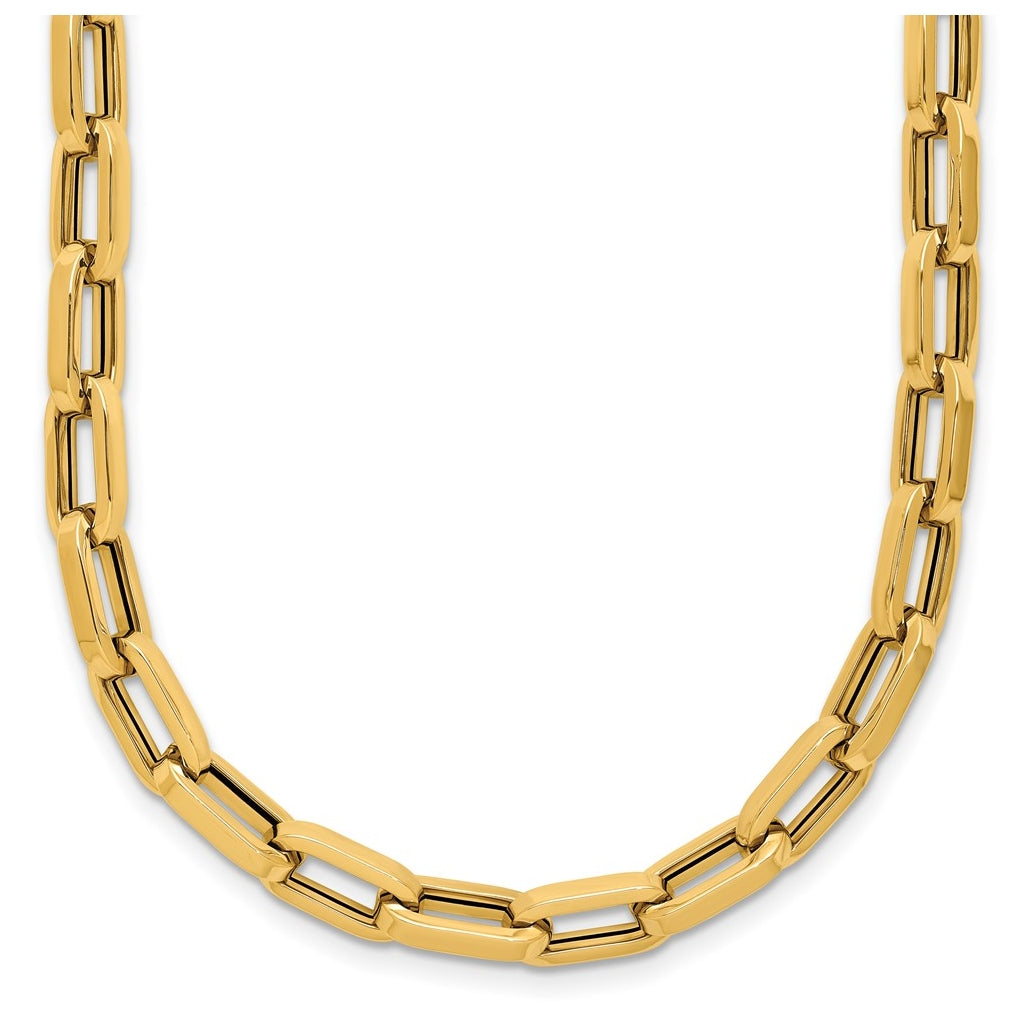 14k Yellow Gold Polished Fancy Line Necklace