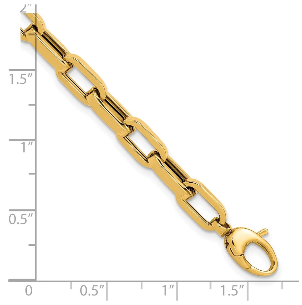 14k Yellow Gold Polished Fancy Link Bracelet
