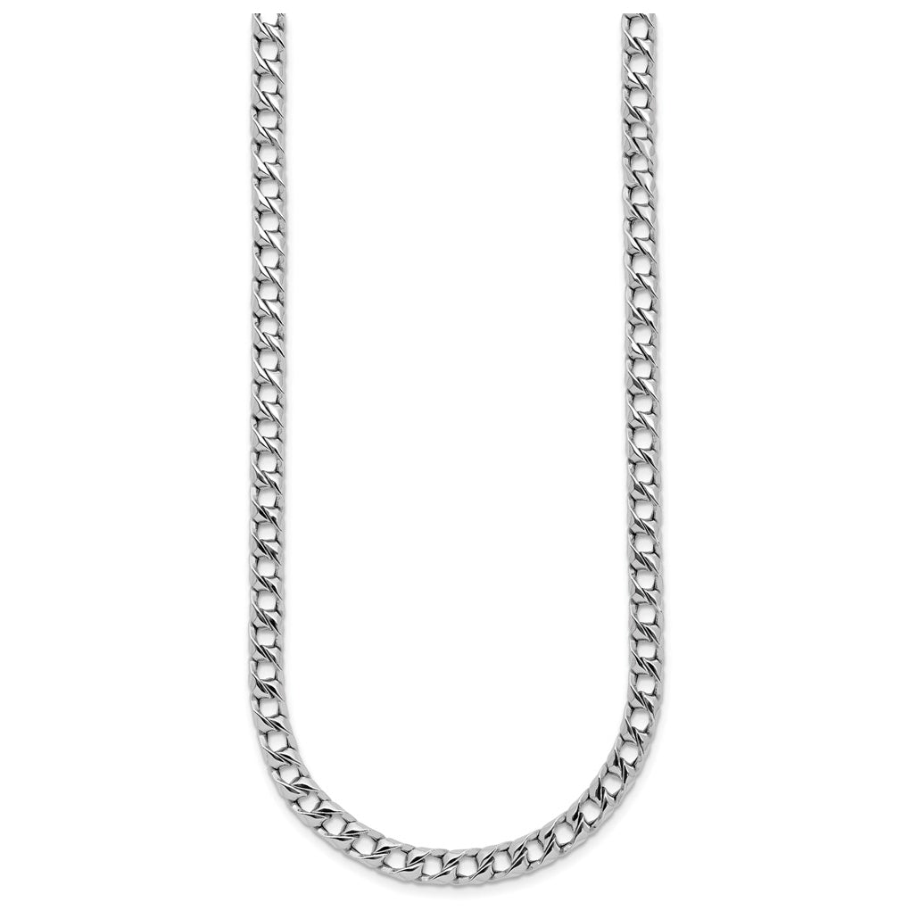 14K White Gold Polished Fancy Link Necklace
