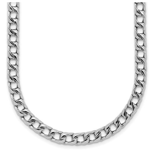 14K White Gold Polished Fancy Link Necklace
