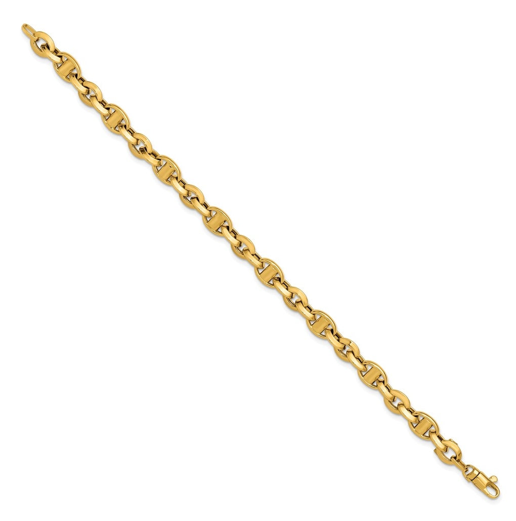 14k Yellow Gold Polished Fancy Link Bracelet