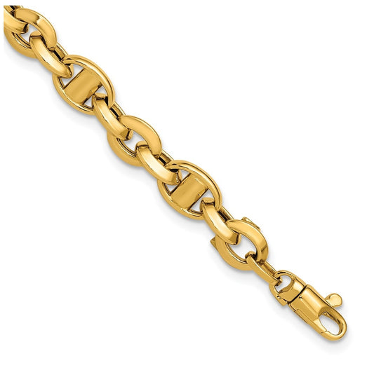 14k Yellow Gold Polished Fancy Link Bracelet