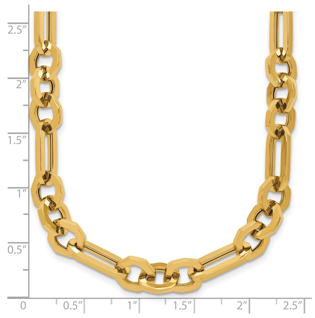 14k Yellow Gold Polished Fancy Link Necklace