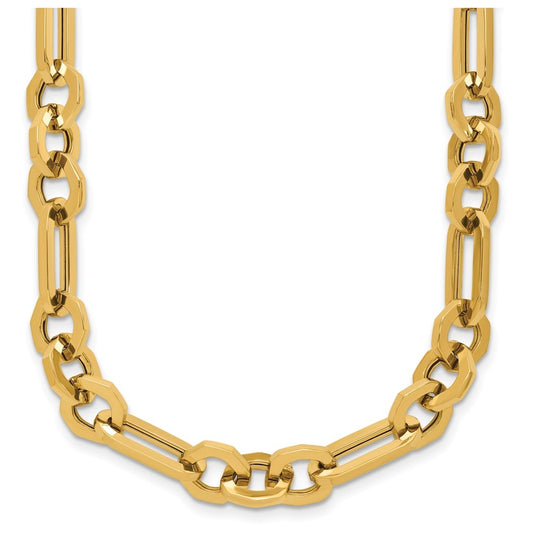 14k Yellow Gold Polished Fancy Link Necklace