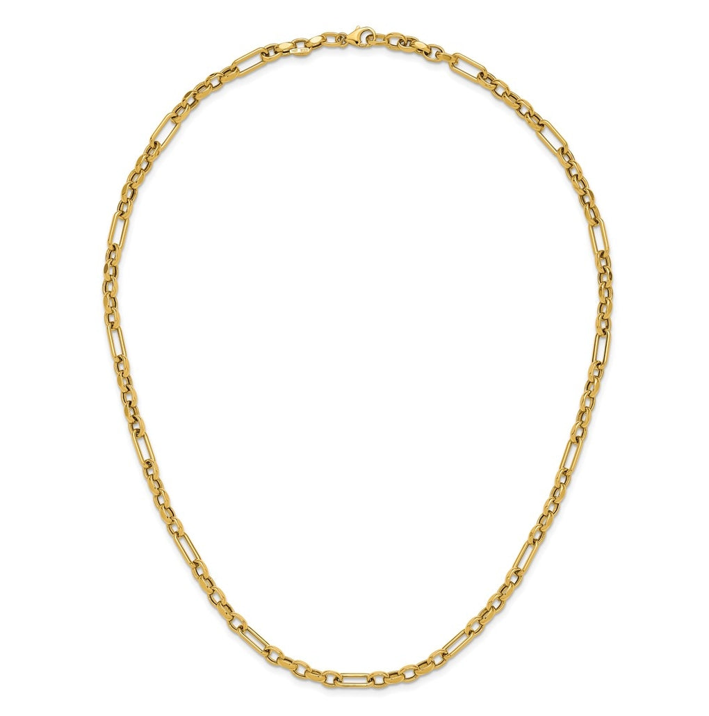 14k Yellow Gold Polished Fancy Link Necklace