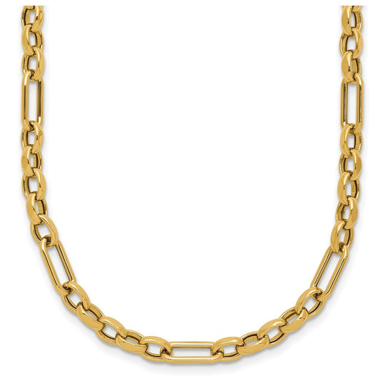 14k Yellow Gold Polished Fancy Link Necklace