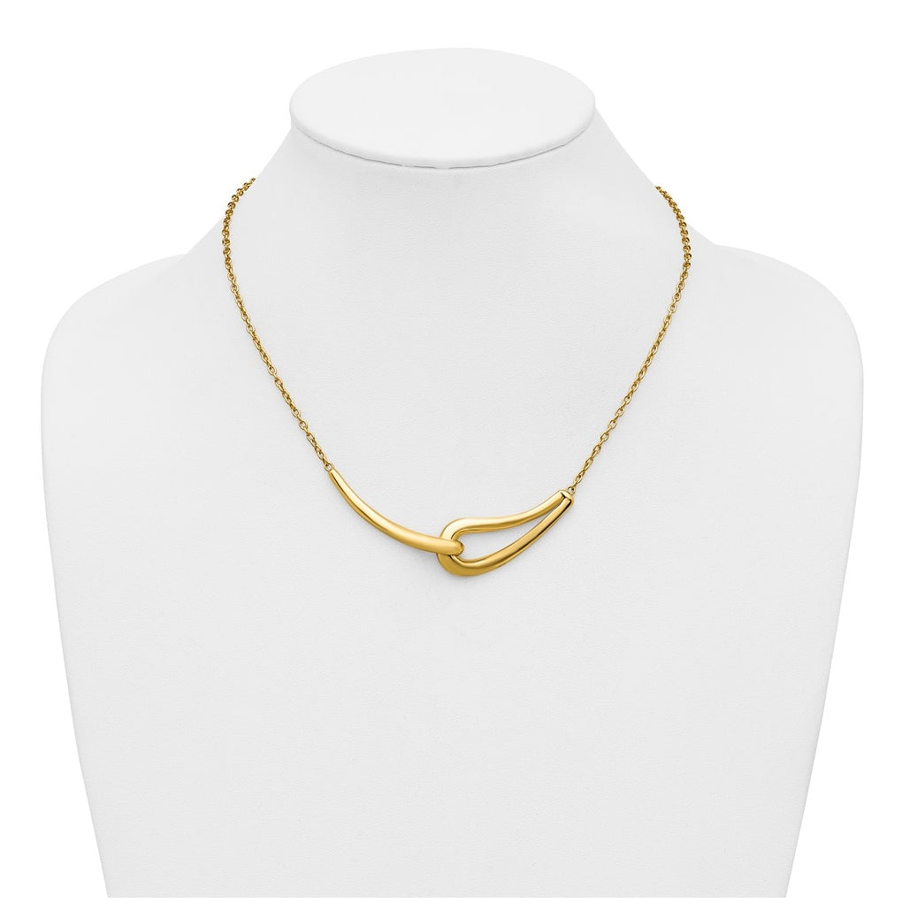 14k Yellow Gold Polished Fancy Necklace